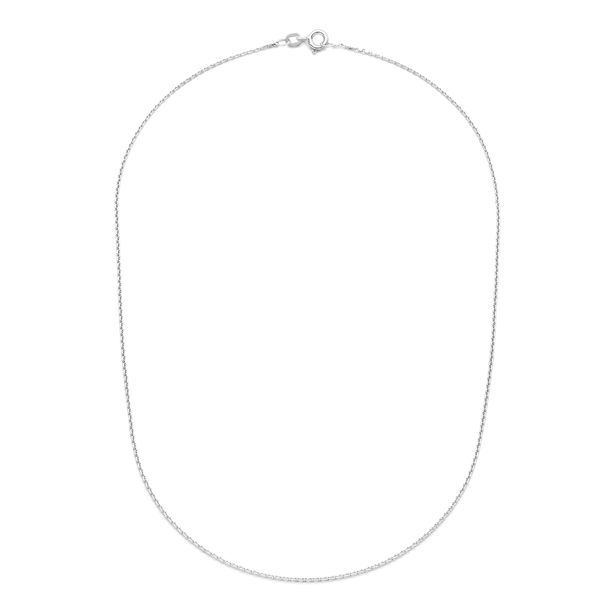 Minioro - Zilveren anker collier 1.3mm. Lengte 45cm - 41000