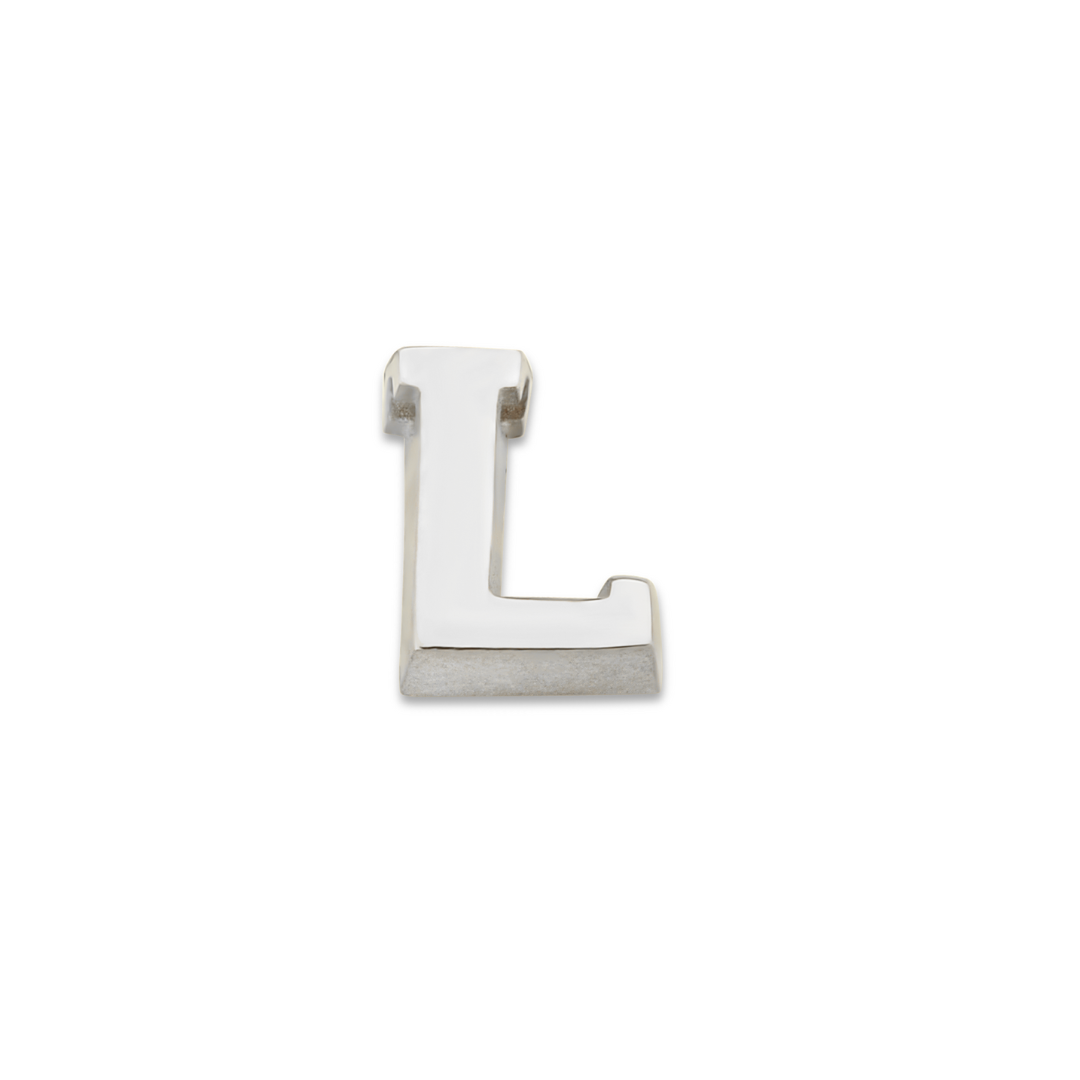 Minioro - Zilveren bedel, Losse Initialen, Letter L - 41002L