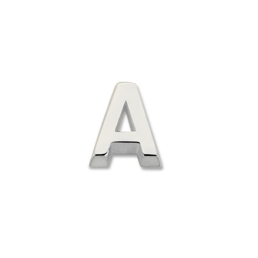 Minioro - Zilveren bedel, Losse Initialen, Letter A - 41002A