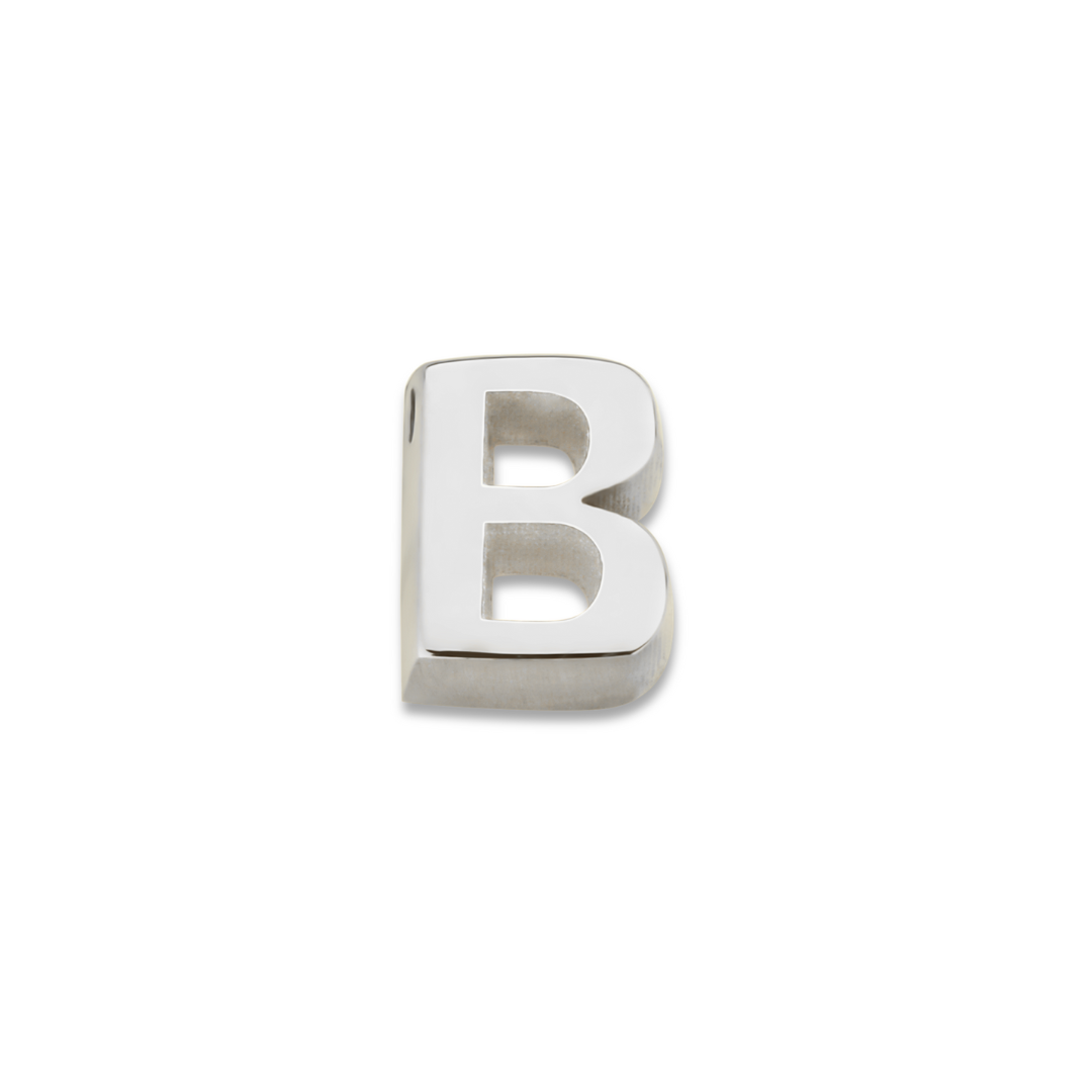 Minioro - Zilveren bedel, Losse Initialen, Letter B - 41002B