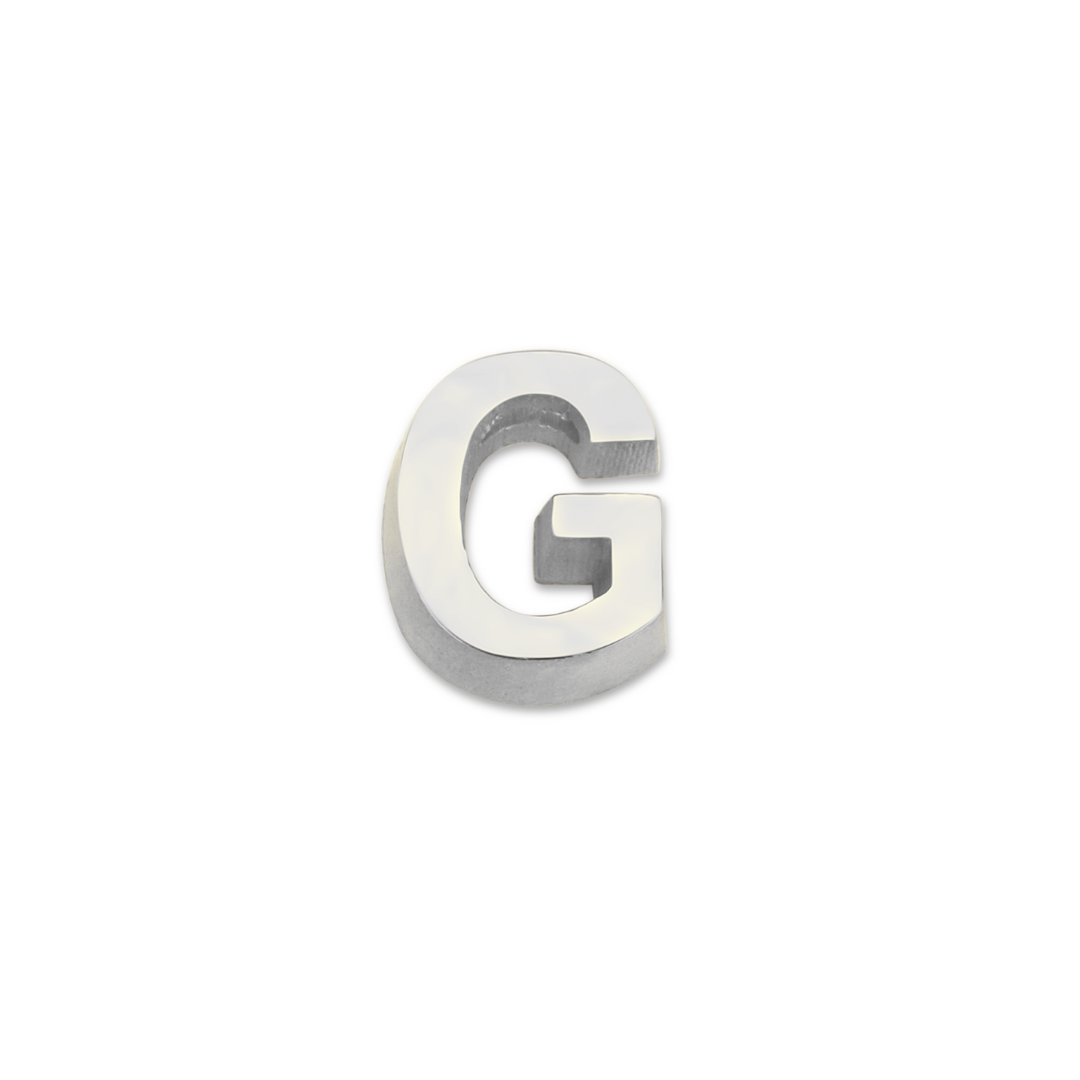 Minioro - Zilveren bedel, Losse Initialen, Letter G - 41002G