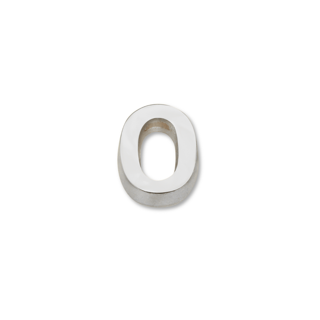 Minioro - Zilveren bedel, Losse Initialen, Letter O - 41002O