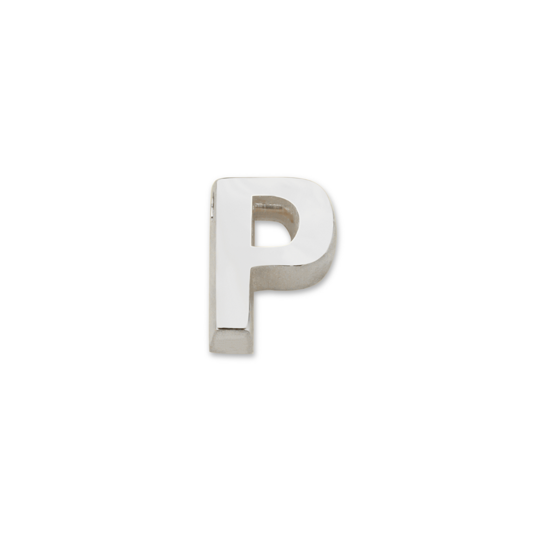Minioro - Zilveren bedel, Losse Initialen, Letter P - 41002P