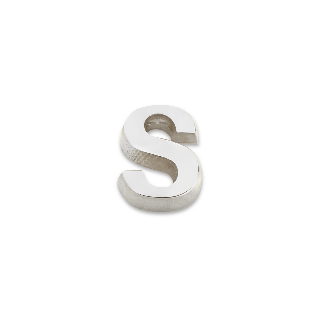 Minioro - Zilveren bedel, Losse Initialen, Letter S - 41002S