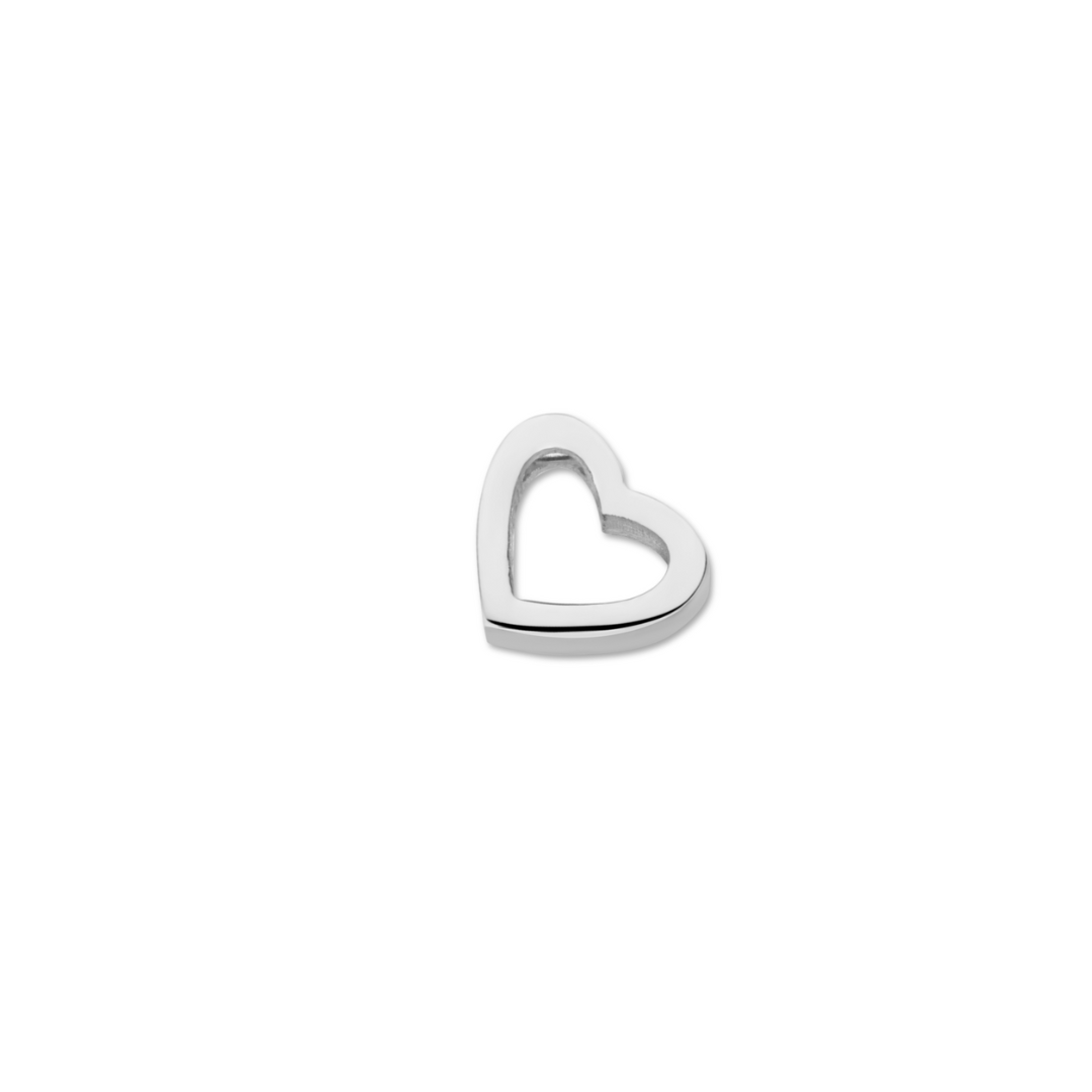Minioro - Zilveren bedel, Losse symbolen, Hart open - 41035