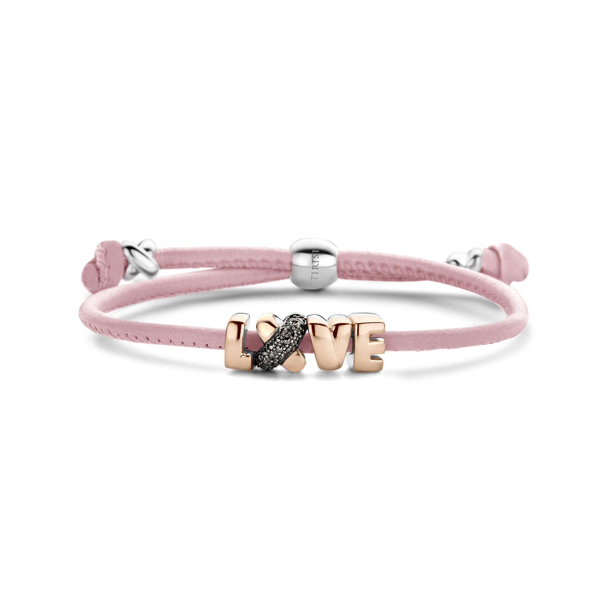De Tirisi Moda Love schuifarmband, modelnummer TM2215RD(2P), is een verfijnd juweel. Deze armband is ontworpen als een statement en is ideaal voor zowel dagelijks als formele gelegenheden. Draag het solo voor een subtiele look of combineer met andere armbanden voor een trendy, gelaagd effect. Perfect om je outfit mee te verfraaien.