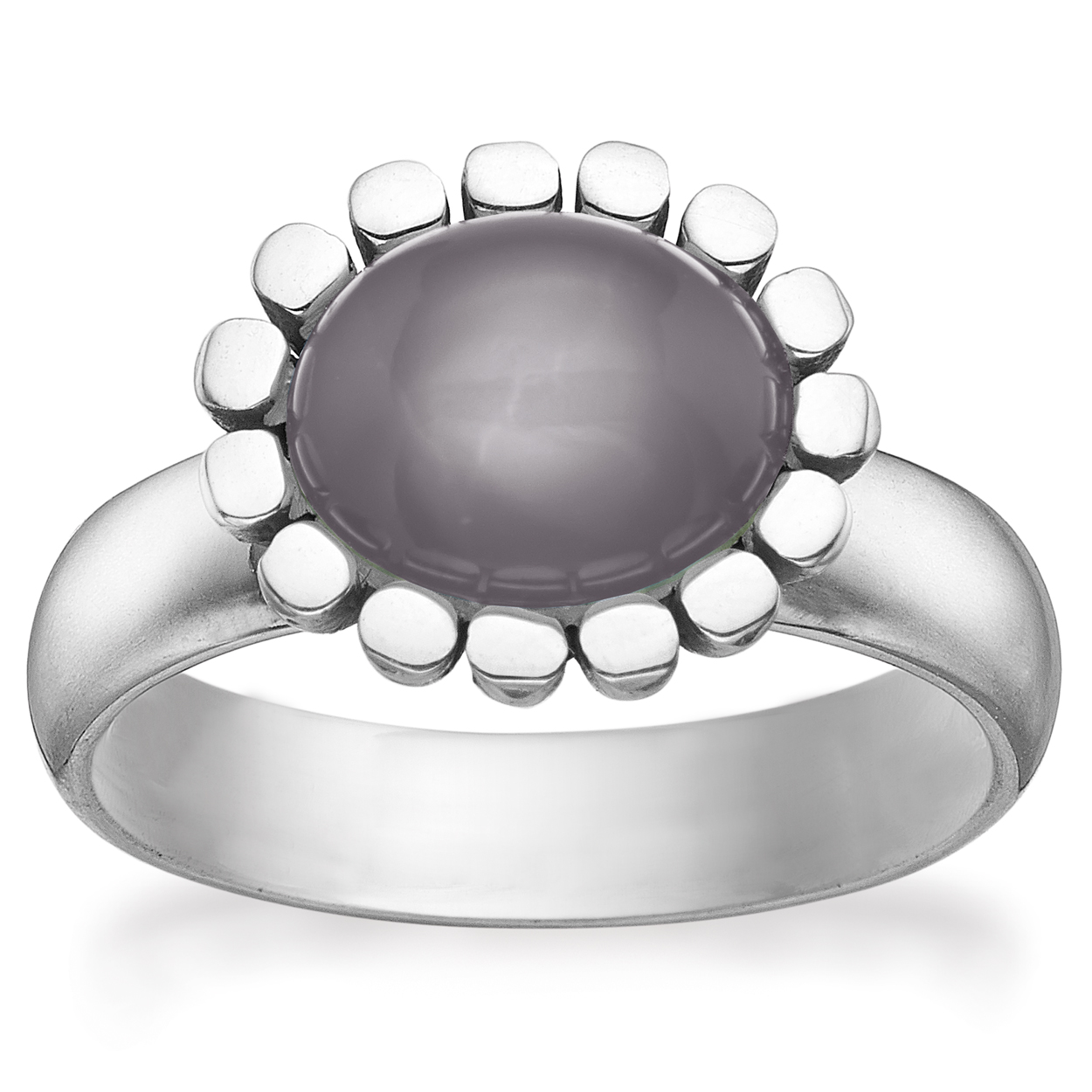 rabinovich zilveren ring met grijze maansteen