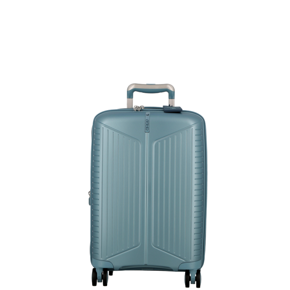 Deze lichte robuuste handbagage koffer is gemaakt van 100% geïnjecteerde polypropyleen en voorzien van een TSA combinatie slot.
Door een extra rits is de volume van de koffer met 20% te vergroten.
Vier sterke en geruisloze wielen maken de koffer compleet.

De koffer is voorzien van twee binnenvakken met ritssluiting. Teves extra rieen om de kleding o de plek te houden.

Iedere koffer is voorzien van een waszak (afmetingen 42 bij 34 cm), schoenenzak (36 x 30cm) cabine vloeistofzak (14 x 19 x 7cm). 
Verder voorzien van een siliconen naamlabel.

Afmetingen:
Hoogte 55cm x breed 35cm x diep 20/24cm