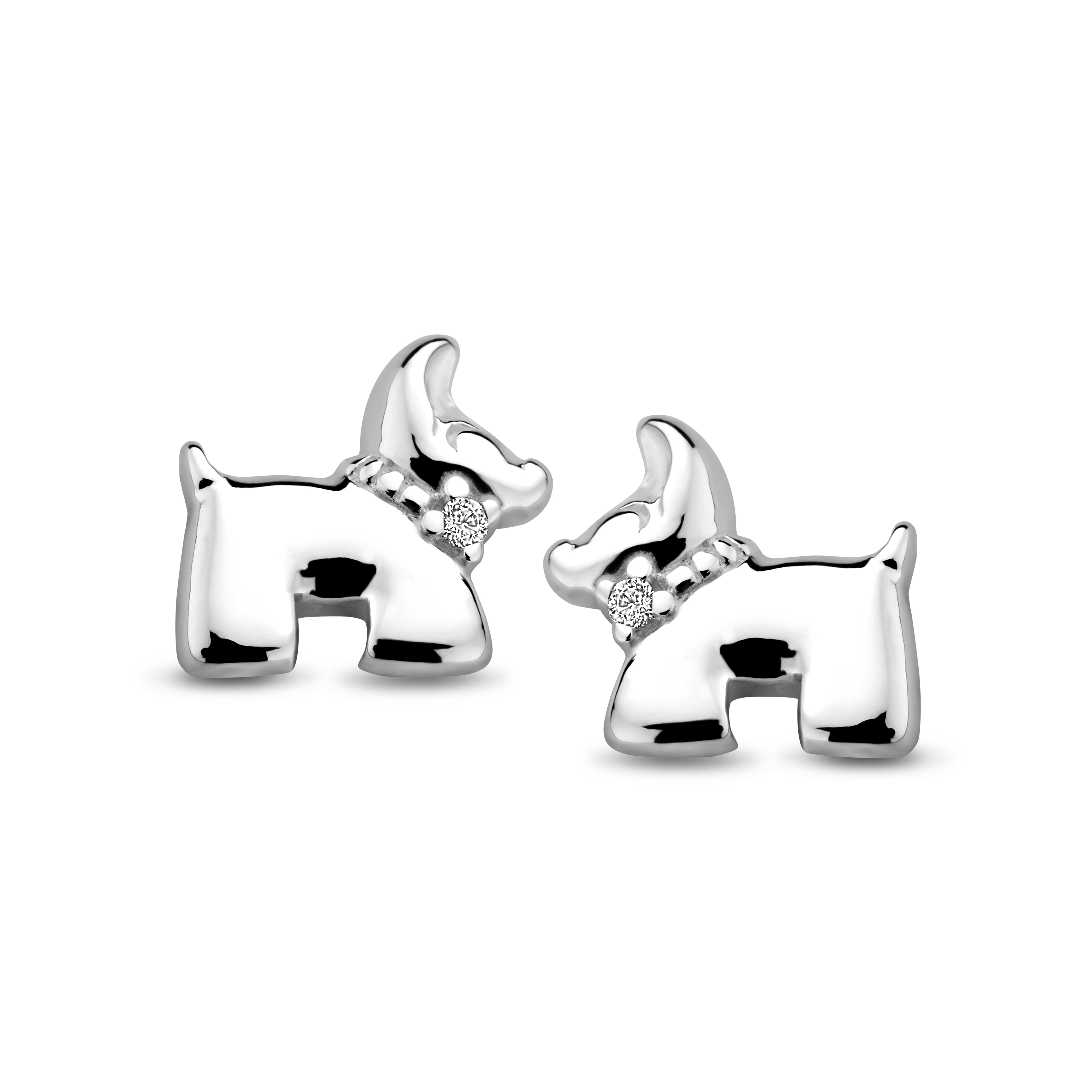 Bellini 575.063 - kinderoorbellen hondje
Zilveren Bellini oorknopjes hondje, de zilveren oorbellen in de vorm van een hondje, de halsband is voorzien van een fonkelende heldere zirkonia.