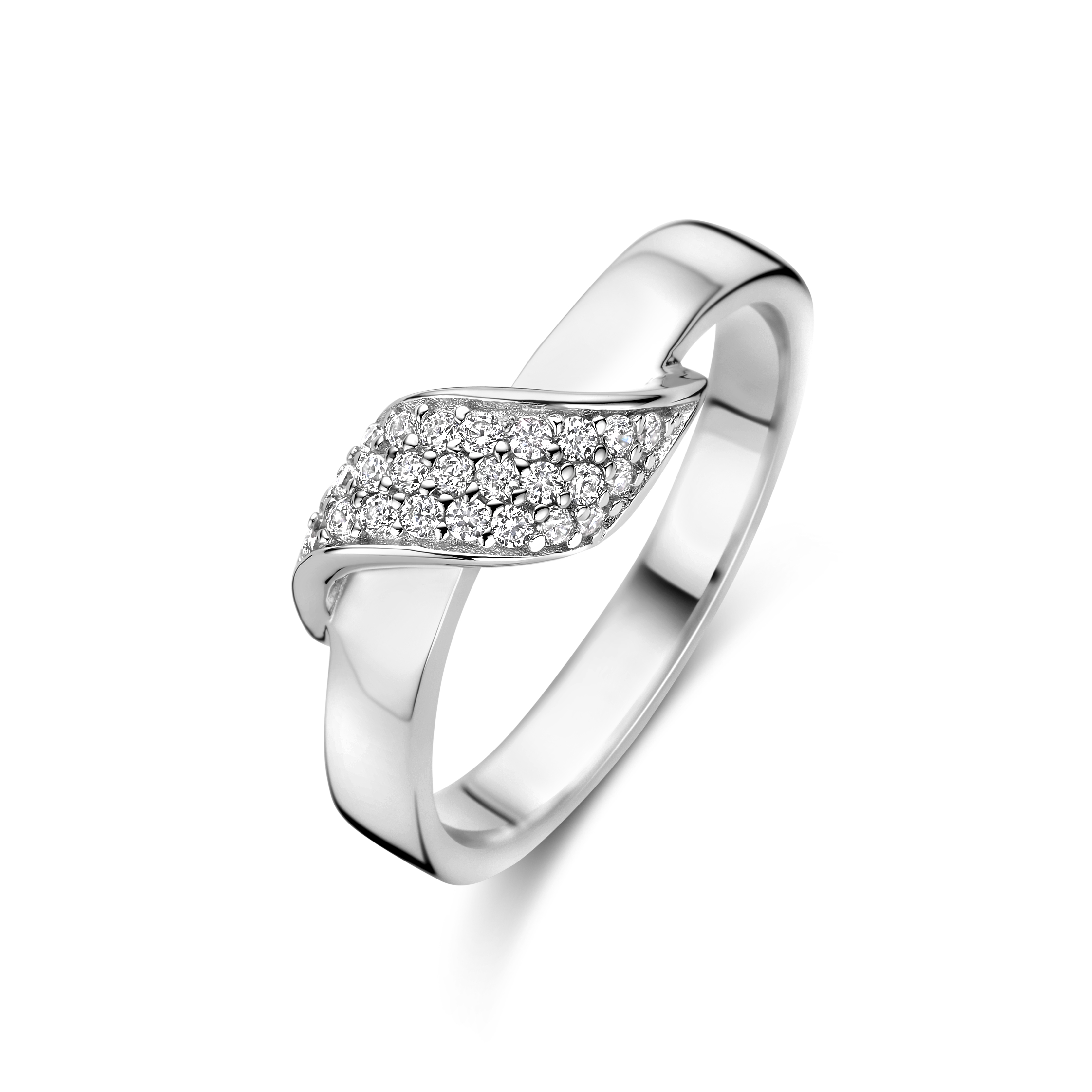 Rosa di Luca zilveren ring met Zirkonia maat 58