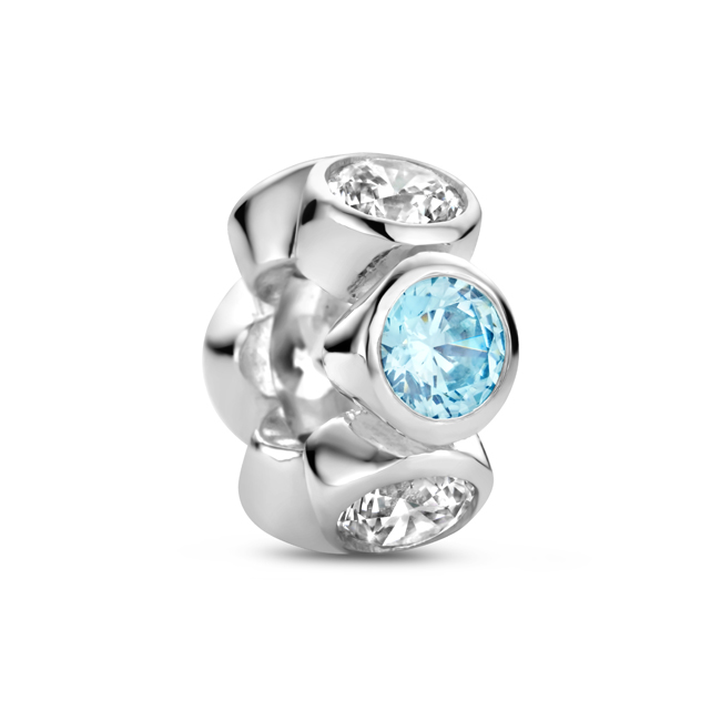 Zilveren Bedel past op alle armbanden zoals Pandora Troll Beads enz.