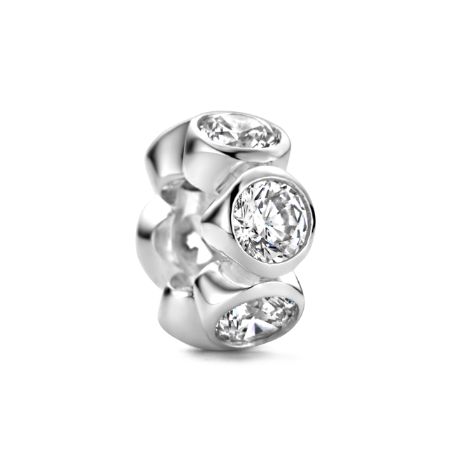Zilveren Bedel past op alle armbanden zoals Pandora Troll Beads enz.