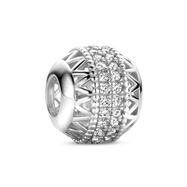 Zilveren Bedel past op alle armbanden zoals Pandora Troll Beads enz.