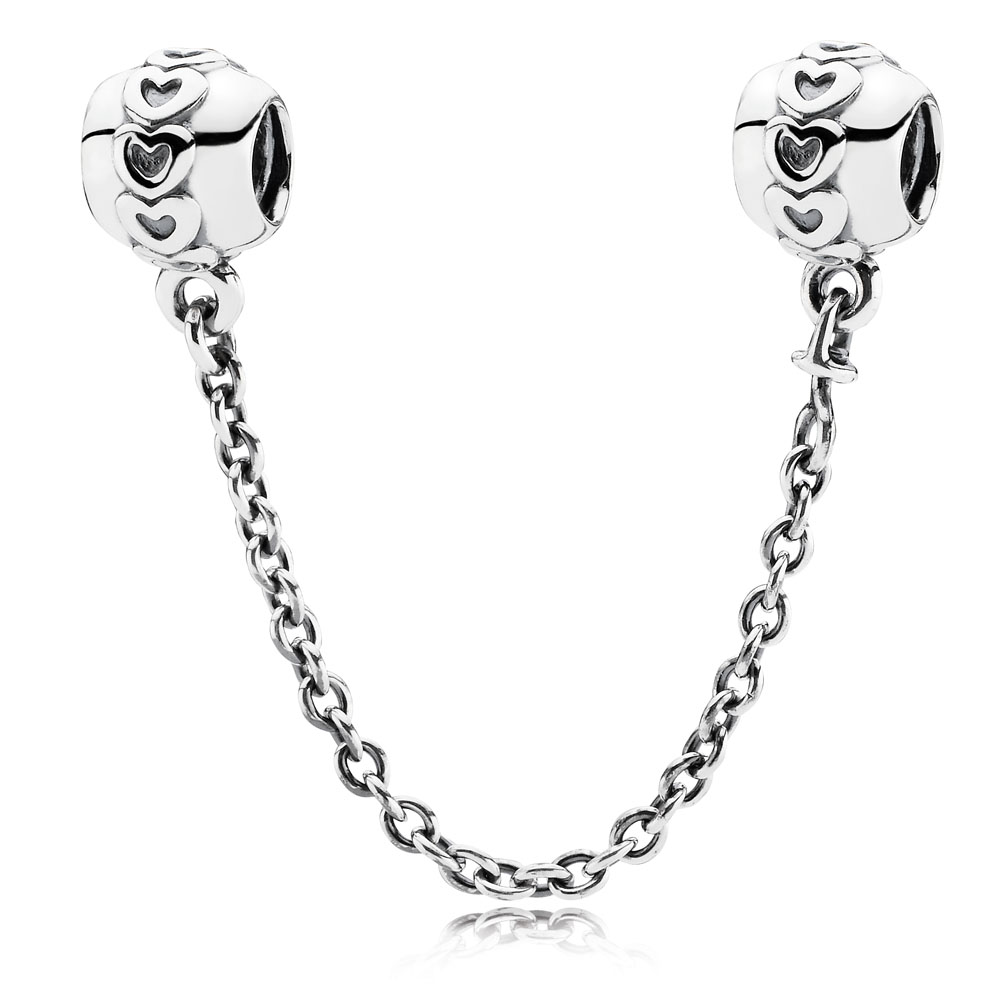 Pandora veiligheid zilver hartjes 