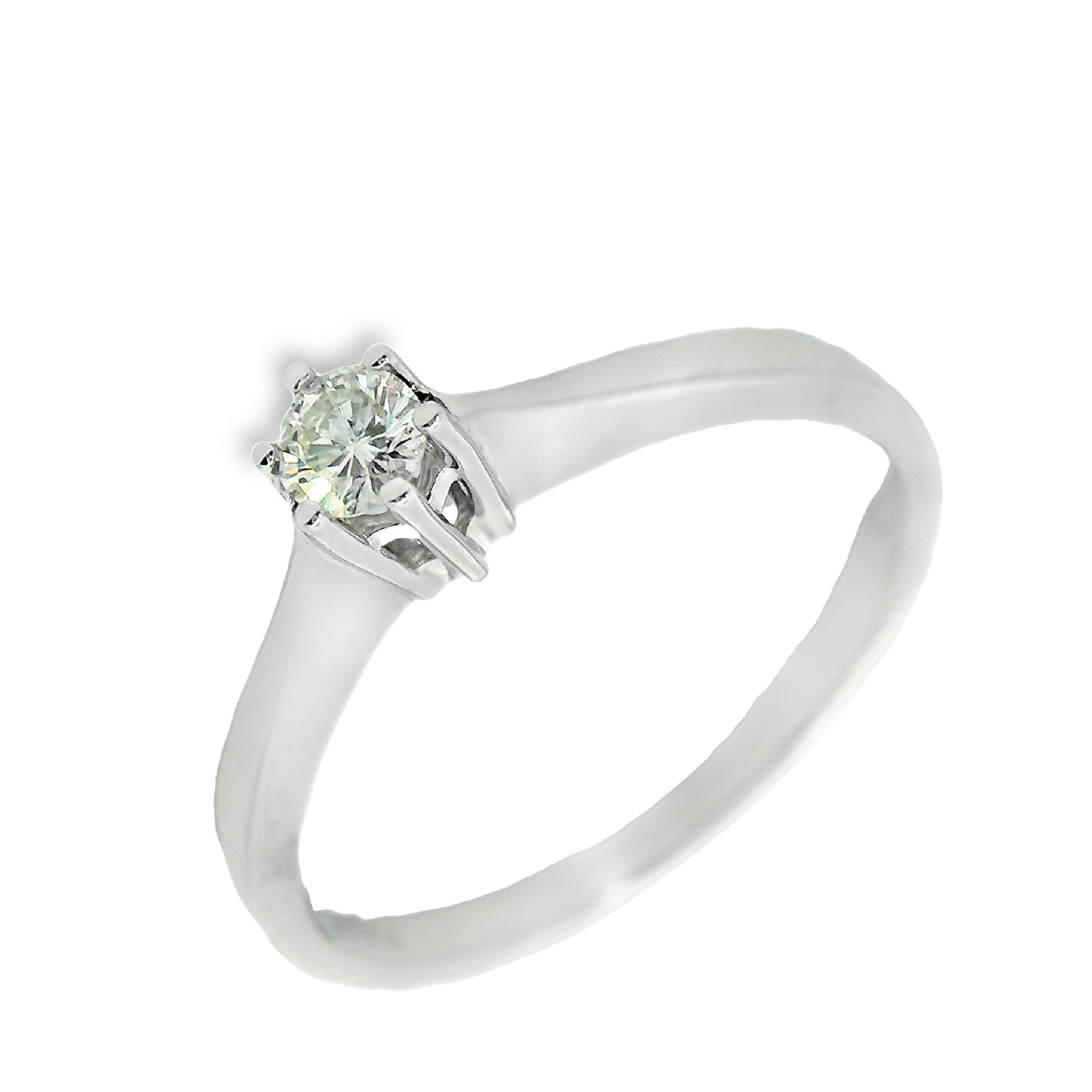 Deze ring van Louis Bros is vervaardigd uit 14 karaat witgoud (2.31 gr.) en is gezet met 1 briljant geslepen diamanten met een totaalgewicht van 0.15ct. De ring heeft een diameter van 3.5 mm, minimale breedte van 2 mm. en een hoogte van 4.5 mm. Deze ring straalt klassieke elegantie uit. Het witgoud geeft de ring een tijdloze en verfijnde uitstraling, terwijl het diamantje in het midden een subtiel maar stralend accent vormt. Deze klassieke en elegante ring is perfect voor iedereen die houdt van een tijdloos en ingetogen sieraad. Met deze ring om je vinger voel je je gegarandeerd stijlvol en chic!
De ring is verkrijgbaar in meerdere afmetingen.