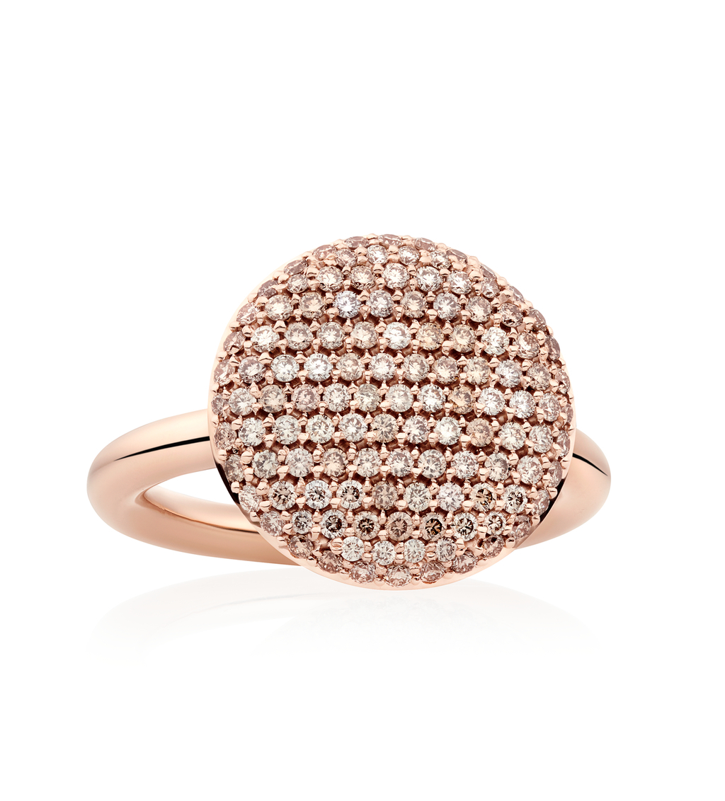 18 krt roségoud
Champagne diamant 119-0.90ct