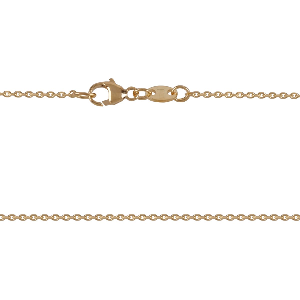 Gouden lengtecollier geslepen anker 50cm 0.9mm