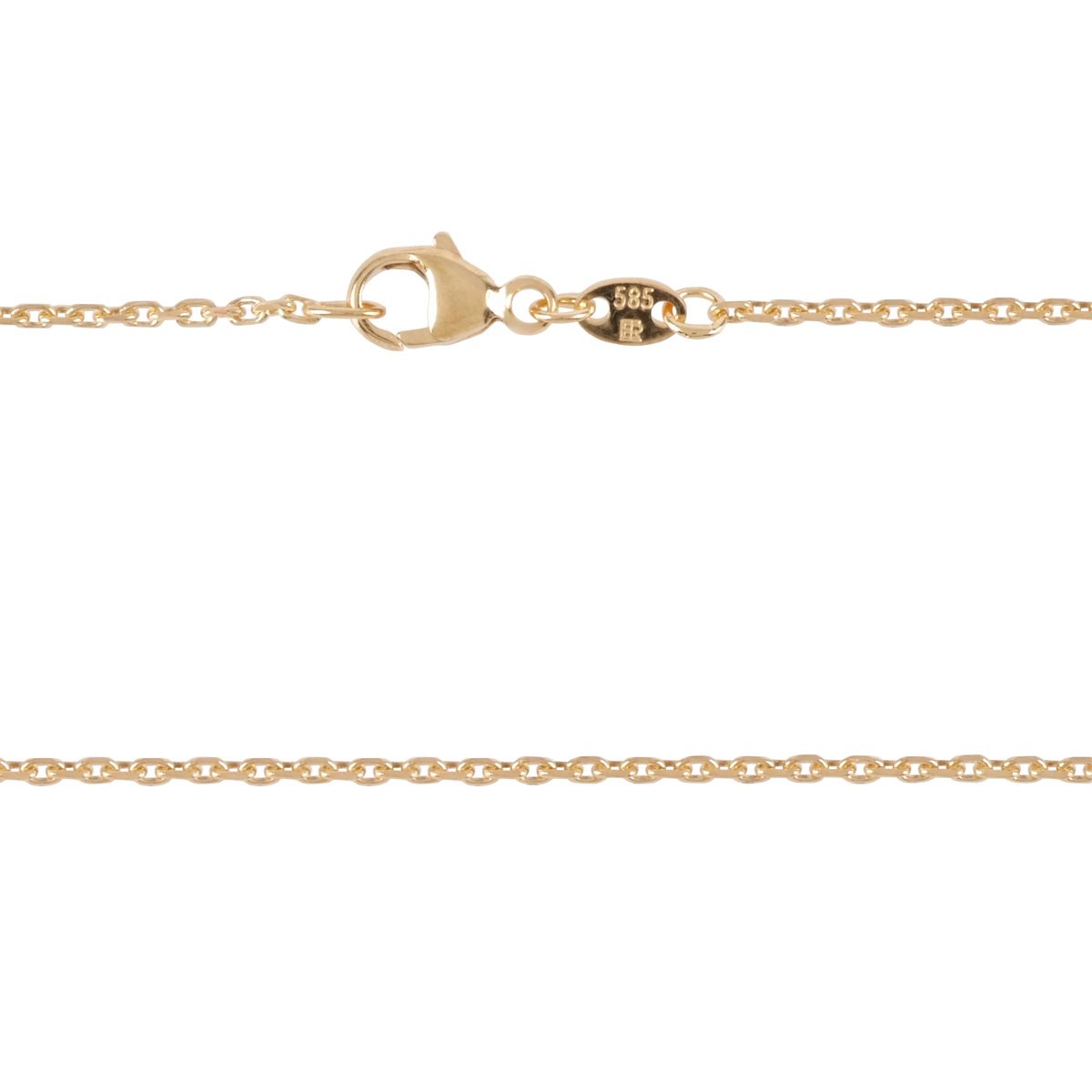 Gouden lengtecollier anker geslepen 50cm 1.3mm 