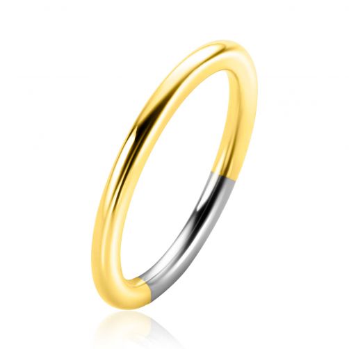 ZINZI gold plated zilveren gladde aanschuifring met bolle scheen, 2mm breed. Mix en Match met andere aanschuifringen uit de Zinzi collectie! Vervaardigd van eerste gehalte zilver (925) en voorzien van een extra geel vergulding.