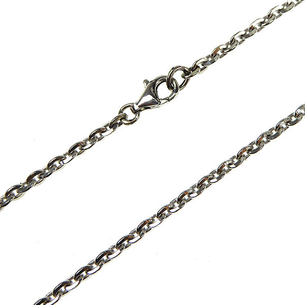 prachtig gerhodineerd collier in ankerfacet geslepen met een draaglengte van 45 centimeter.