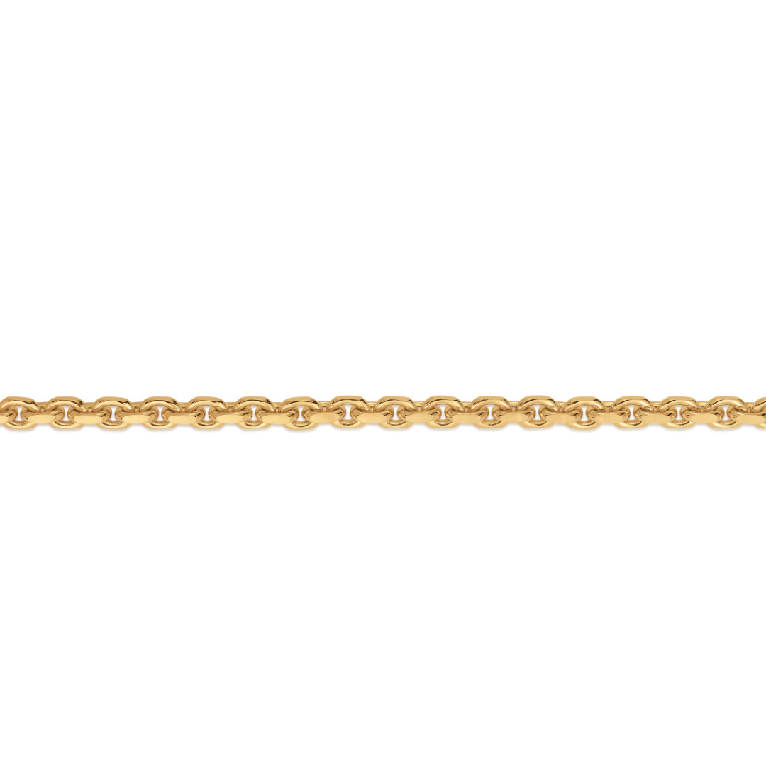 Huiscollectie - 14kt Geelgouden anker collier, 0.9mm, 45cm - 96 01030 03gg