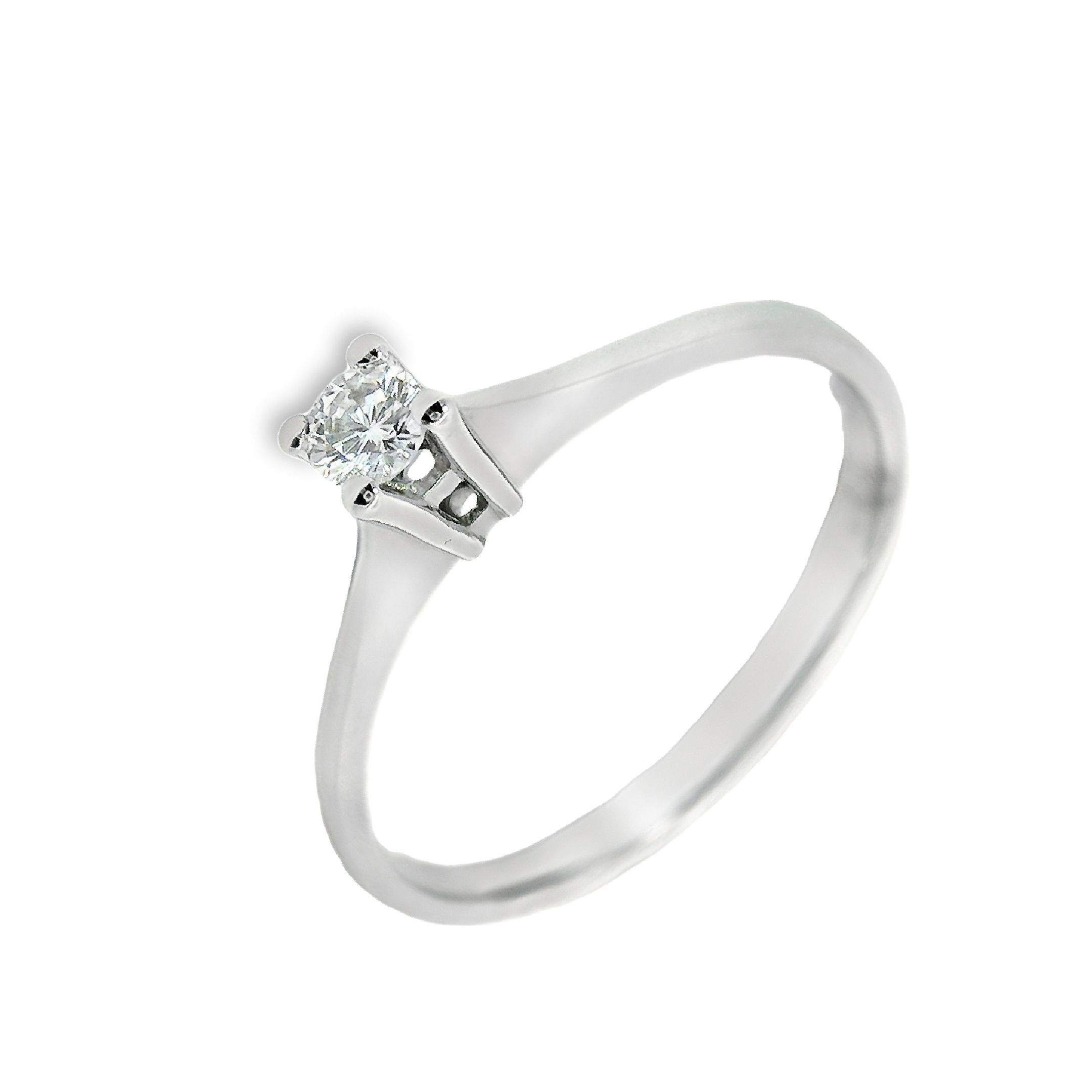 Deze ring van Louis Bros is vervaardigd uit 18 karaat witgoud (2.05 gr.) en is gezet met 1 briljant geslepen diamanten met een totaalgewicht van 0.11ct. De ring heeft een diameter van 2.5 mm, minimale breedte van 1.5 mm. en een hoogte van 6 mm. Deze adembenemende witgouden solitaire ring met een schitterend steentje is de perfecte keuze voor een speciale gelegenheid. De combinatie van het elegante witgoud en het stralende steentje zorgt voor een tijdloos en stijlvol design. Laat deze prachtige ring de blikvanger zijn van elke outfit en laat het de liefde en verbondenheid symboliseren. Een betoverende keuze voor die ene speciale persoon in je leven.
De ring is verkrijgbaar in meerdere afmetingen.