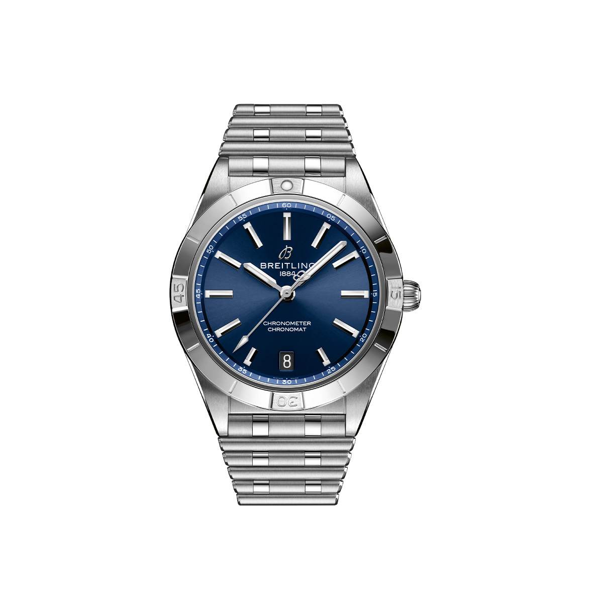 Dit Breitling horloge behoort tot de Breitling Chronomat collectie. 
Referentienummer: A10380101C1A1
Caliber: Breitling 10
