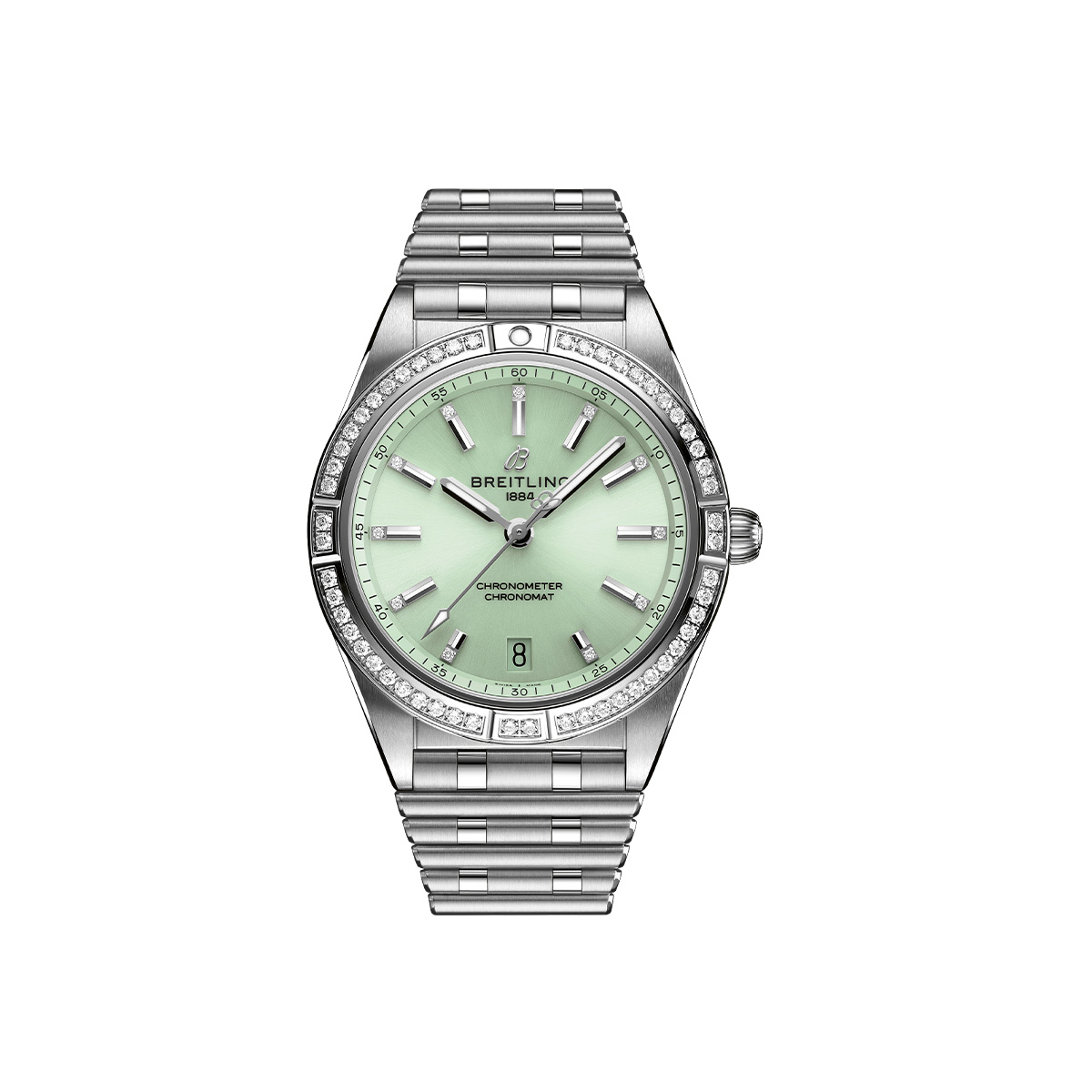 Dit Breitling horloge behoort tot de Breitling Chronomat collectie. 
Referentienummer: A10380591L1A1
Caliber: Breitling 10

