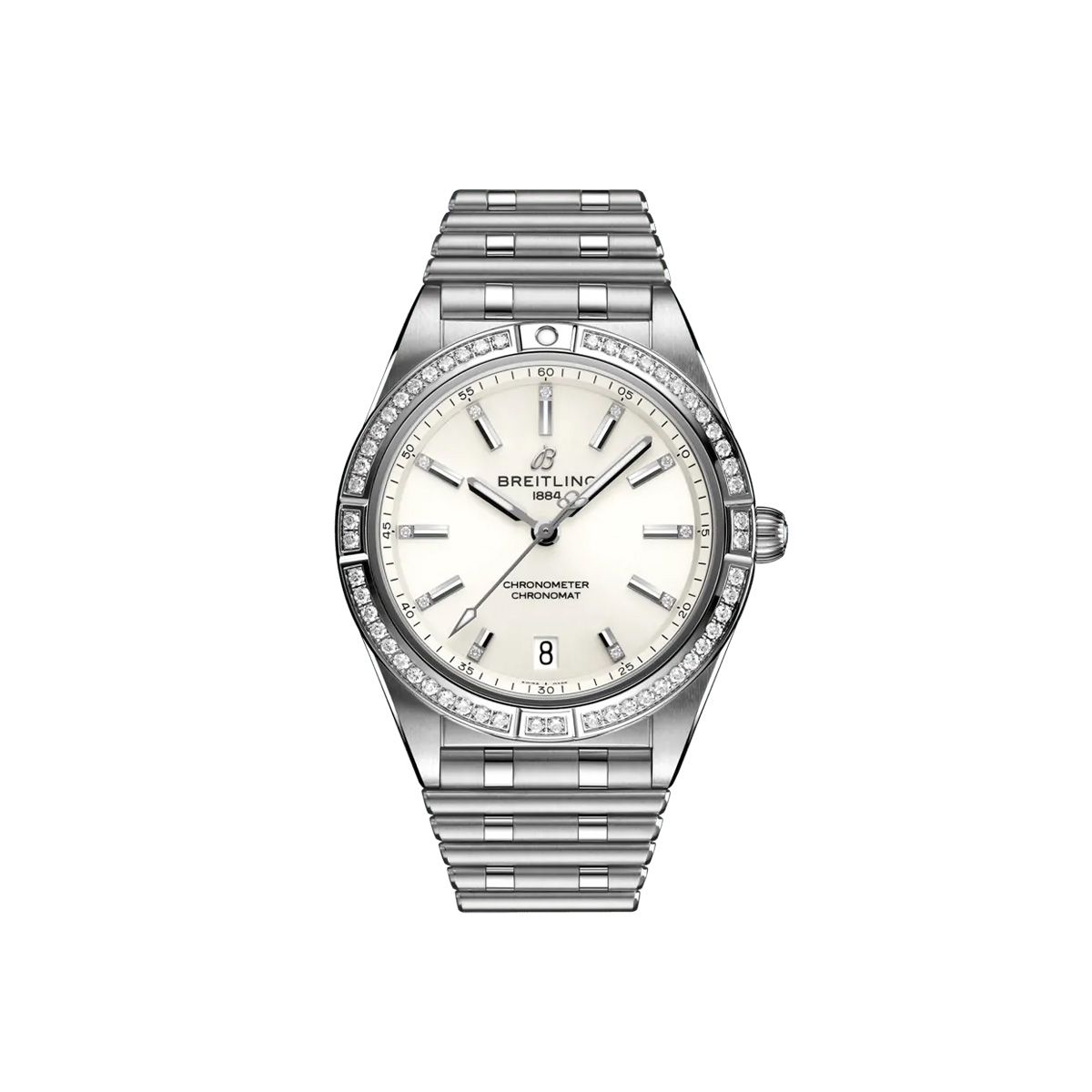 Dit Breitling horloge behoort tot de Breitling Chronomat collectie. 
Referentienummer: A10380591A1A1
Caliber: Breitling 10