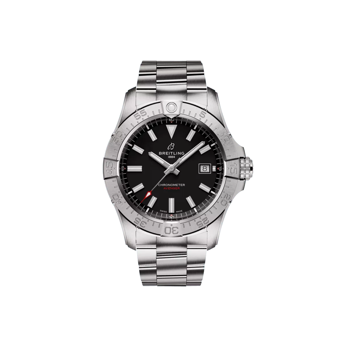 Dit Breitling horloge behoort tot de Breitling Avenger collectie. 
Referentienummer: A17328101B1A1
Caliber: Breitling 17