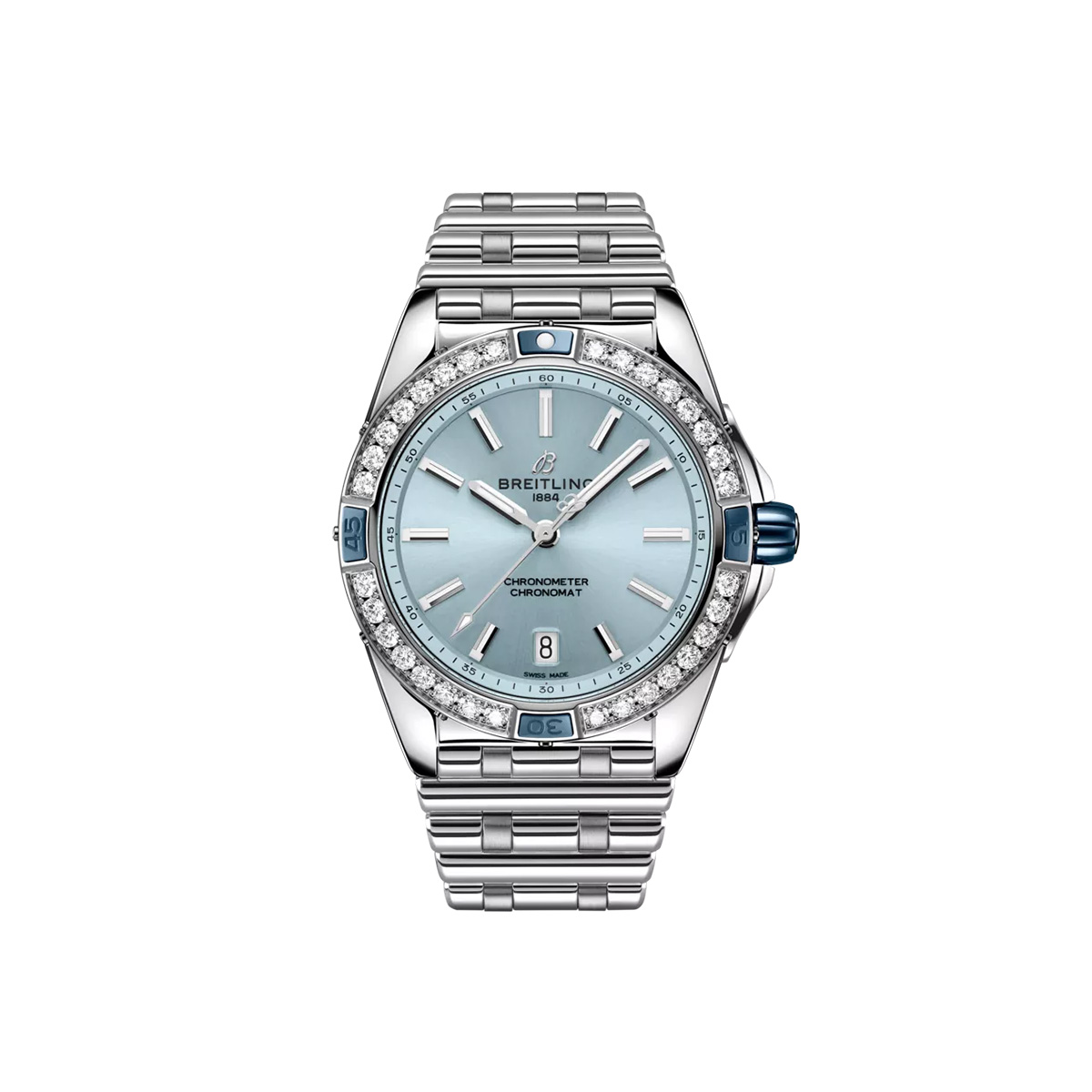 Dit Breitling horloge behoort tot de Breitling Chronomat collectie. 
Referentienummer: A17356531C1A1
