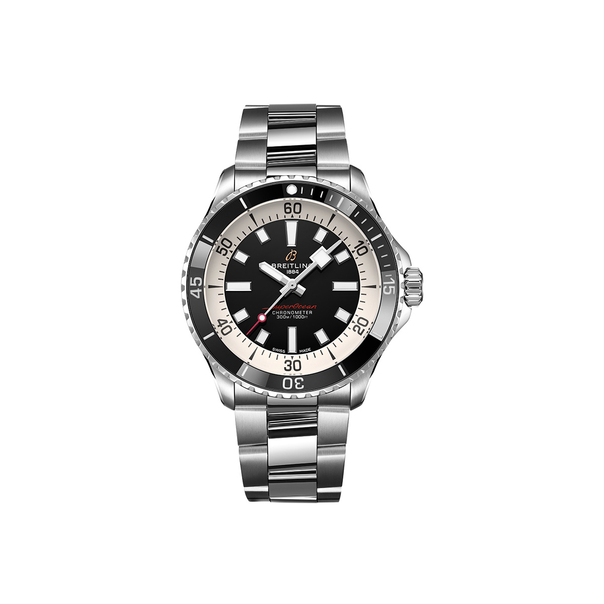 Dit Breitling horloge behoort tot de Breitling Superocean collectie. 
Referentienummer: A17375211B1A1
Caliber: Breitling 17
