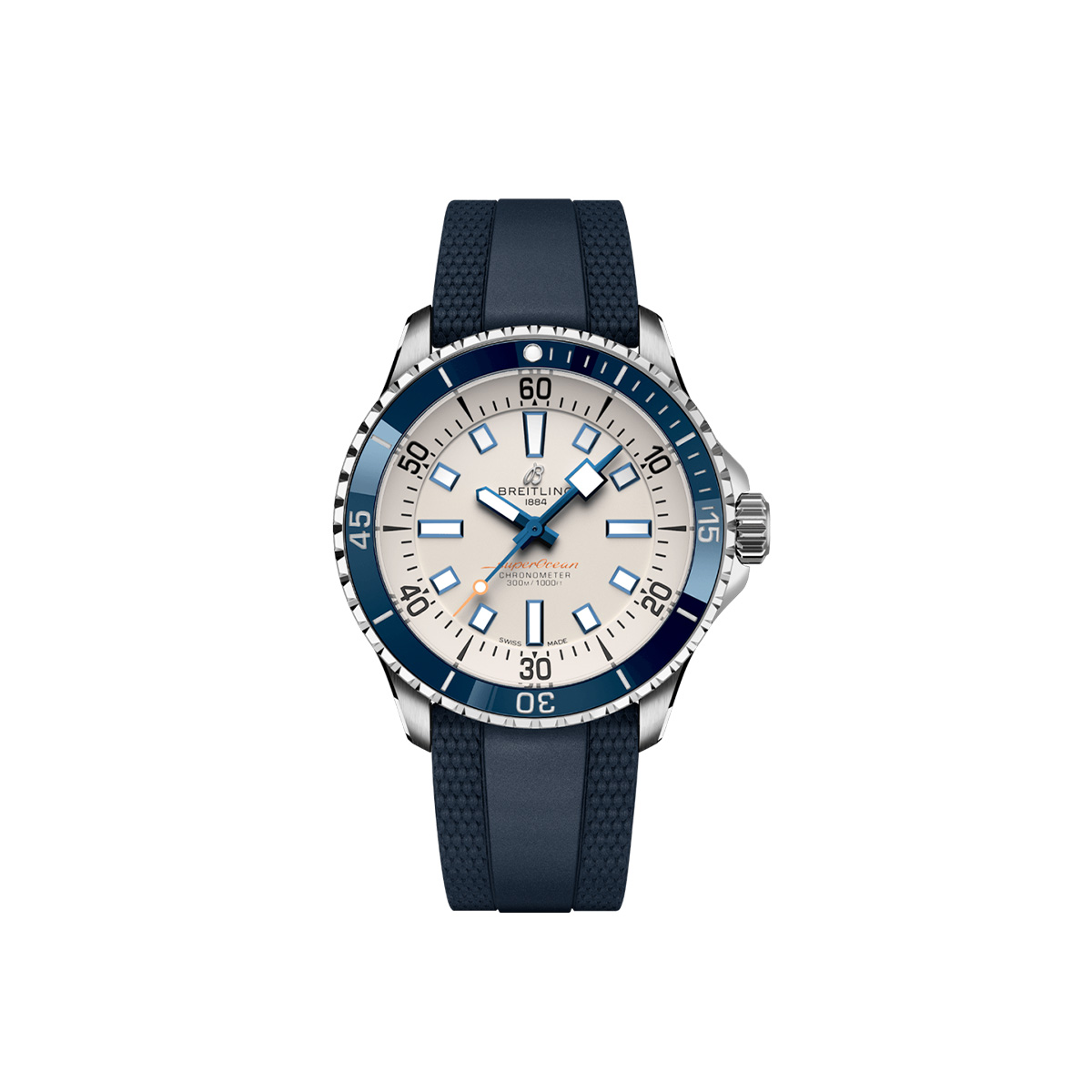 Dit Breitling horloge behoort tot de Breitling Superocean collectie. 
Referentienummer: A17375E71G1S1
Caliber: Breitling 17
