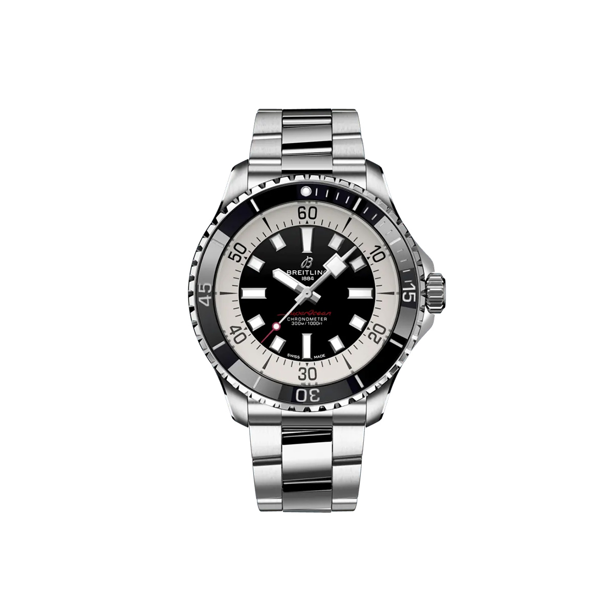 Dit Breitling horloge behoort tot de Breitling Superocean collectie. 
Referentienummer: A17376211B1A1
Caliber: Breitling 17
