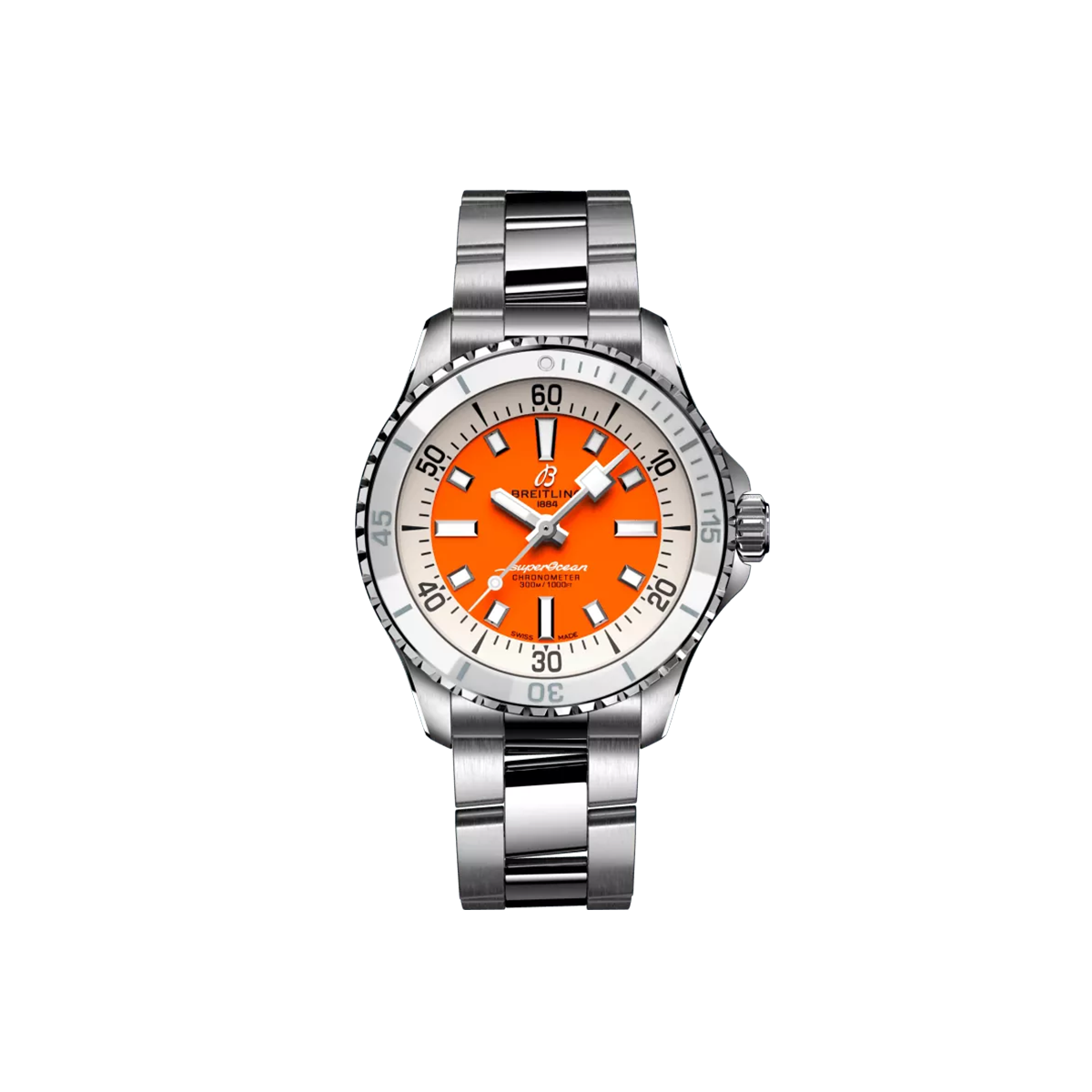 Dit Breitling horloge behoort tot de Breitling Superocean collectie. 
Referentienummer: A17377211O1A1
Caliber: Breitling 17
