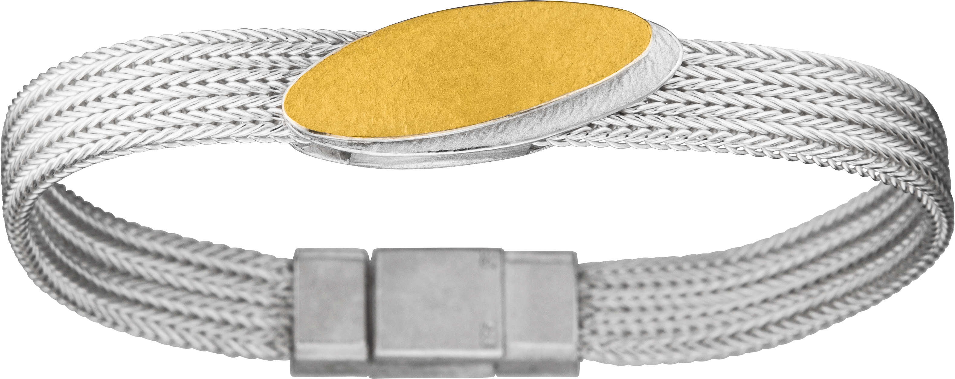 Manu Schmuck zilveren armband met 22kt. goud