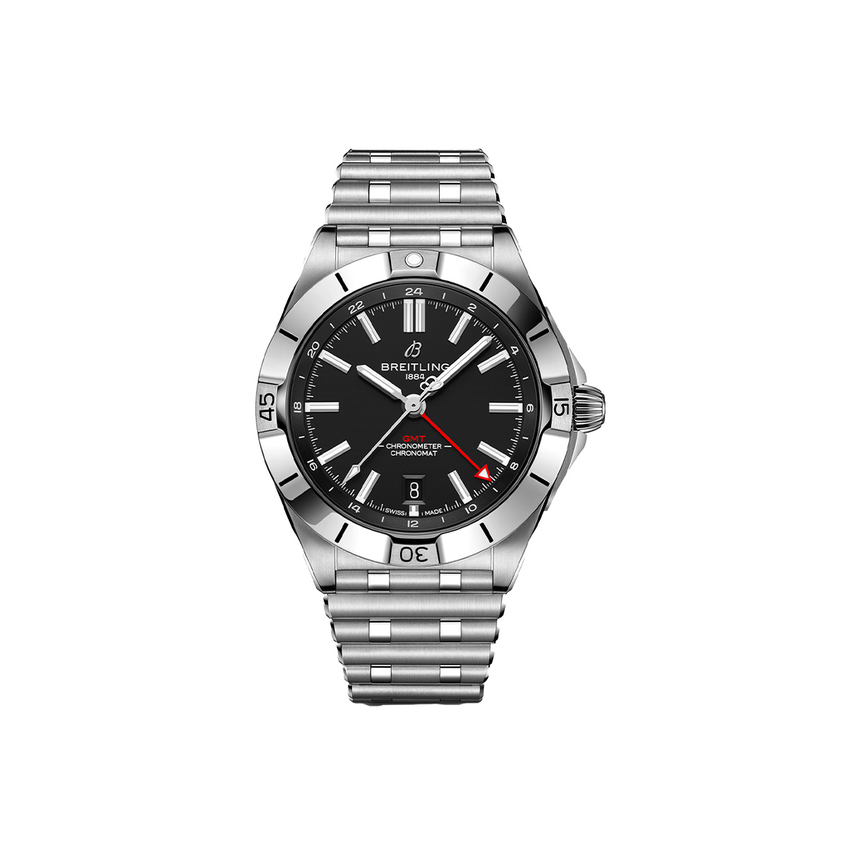Dit Breitling horloge behoort tot de Breitling Chronomat collectie. 
Referentienummer: A32398101B1A1
Caliber: Breitling 32
