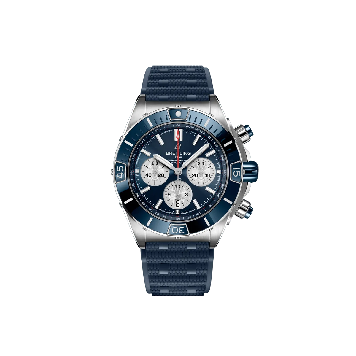 Dit Breitling horloge behoort tot de Breitling Chronomat collectie. 
Referentienummer: AB0136161C1S1
Caliber: Breitling 01 (Manufacture)
