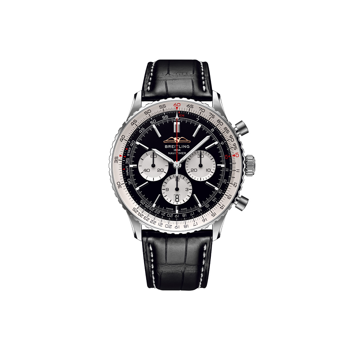 Dit Breitling horloge behoort tot de Breitling Navitimer collectie. 
Referentienummer: AB0137211B1P1
Caliber: Breitling 01 (Manufacture)
