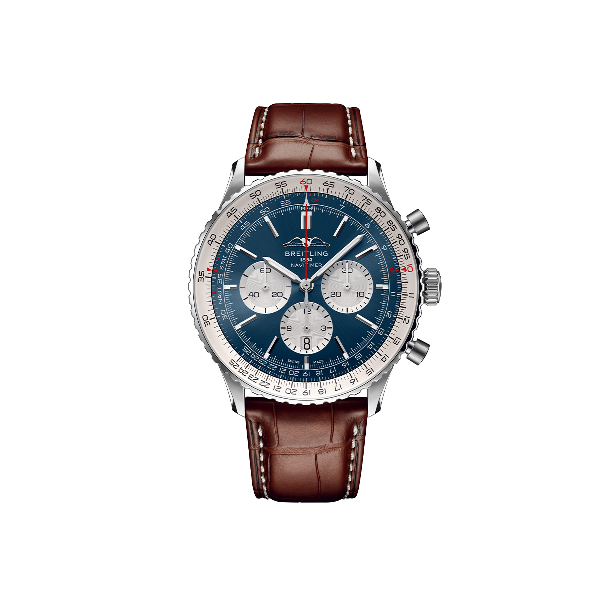 Dit Breitling horloge behoort tot de Breitling Navitimer collectie. 
Referentienummer: AB0137211C1P1
Caliber: Breitling 01 (Manufacture)
