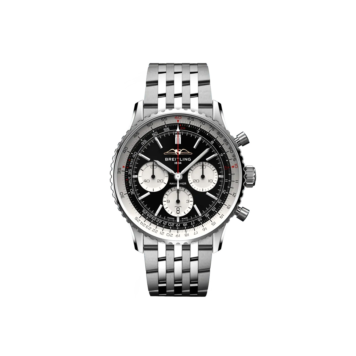 Dit Breitling horloge behoort tot de Breitling Navitimer collectie. 
Referentienummer: AB0138211B1A1
Caliber: Breitling 01 (Manufacture)
