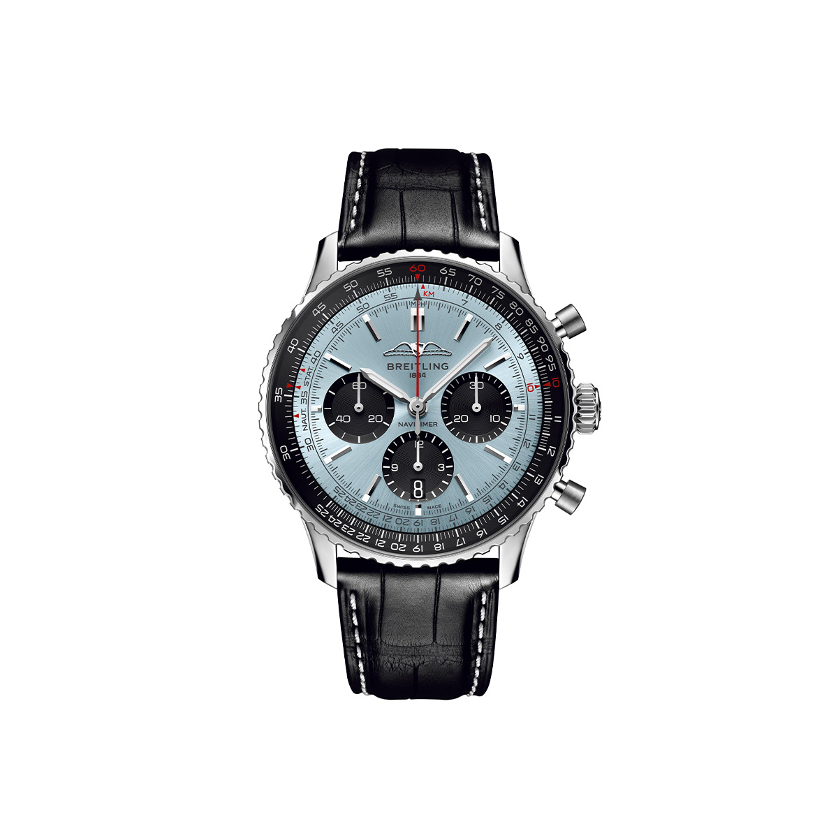 Dit Breitling horloge behoort tot de Breitling Navitimer collectie. 
Referentienummer: AB0138241C1P1
Caliber: Breitling 01 (Manufacture)
