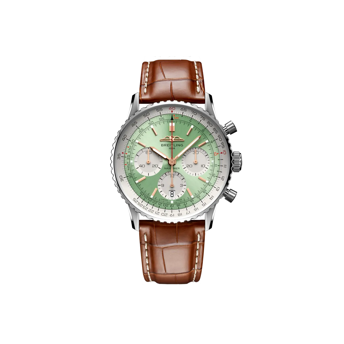 Dit Breitling horloge behoort tot de Breitling Navitimer collectie. 
Referentienummer: AB0139211L1P1
Caliber: Breitling 01 (Manufacture)
