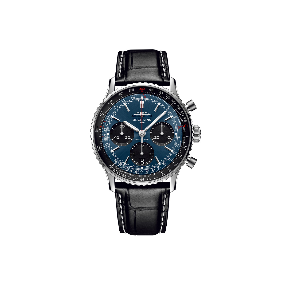 Dit Breitling horloge behoort tot de Breitling Navitimer collectie. 
Referentienummer: AB0139241C1P1
Caliber: Breitling 01 (Manufacture)
