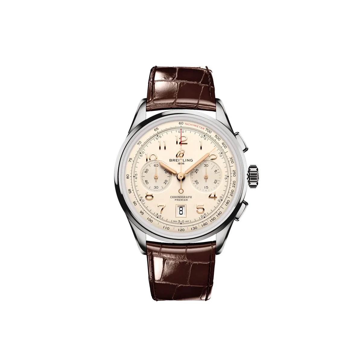 Dit Breitling horloge behoort tot de Breitling Premier collectie. 
Referentienummer: AB0145211G1P1
Caliber: Breitling 01 (Manufacture)
