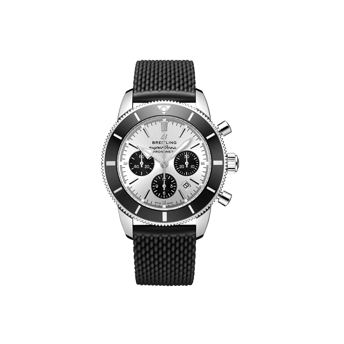 Dit Breitling horloge behoort tot de Breitling Superocean Heritage collectie. 
Referentienummer: AB0162121G1S1
Caliber: Breitling 01 (Manufacture)
