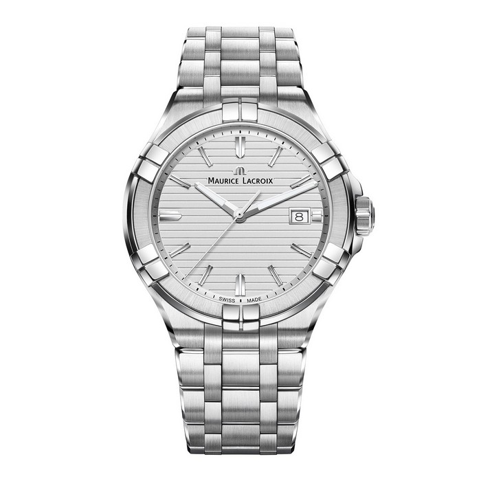 Maurice Lacroix - Ronda 316L Quartz staal heren brac.. saffierglas. 100m. WR serie nr. AW64193