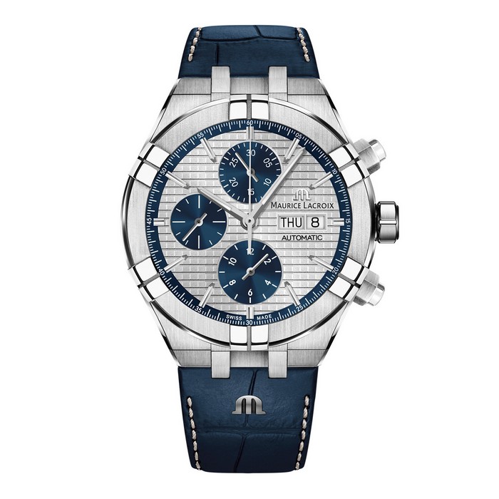 Maurice Lacroix - Aikon Gent Automaat Chronograaf Cal. ML 112-5 staal. lederen band. saffierglas. 200m. WR