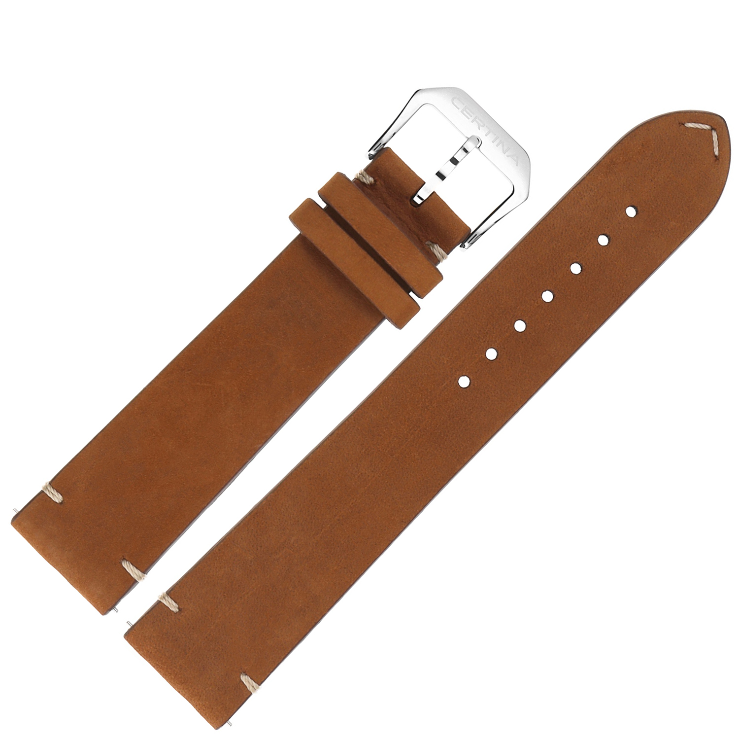 Leath. Brown 20/18mm. horlogeband