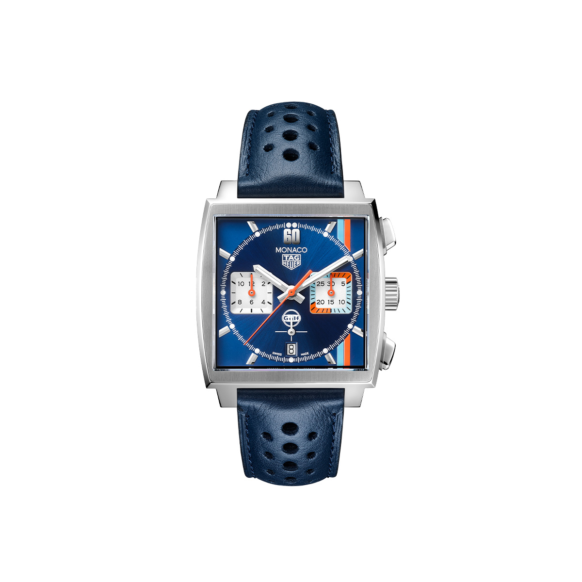 Dit TAG Heuer horloge behoort tot de TAG Heuer Monaco collectie. 
Referentienummer: CBL2115.FC6494
Caliber: Heuer 02
